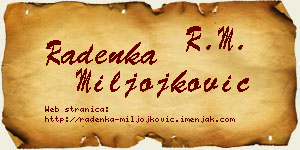 Radenka Miljojković vizit kartica
